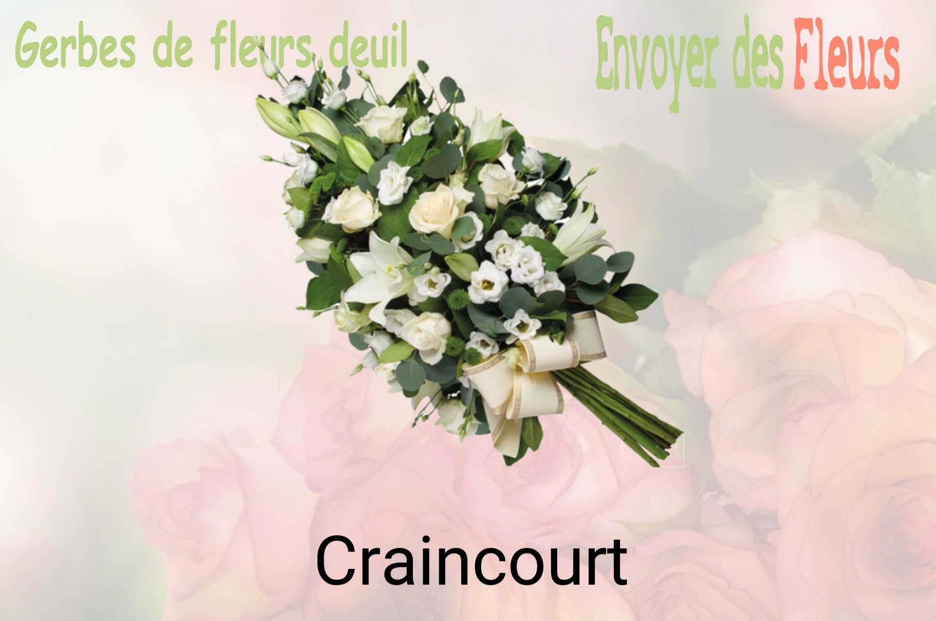 Gerbe de fleurs de deuil livrée à Craincourt